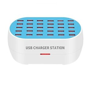 Stacja ładująca USB Uniwersalna ładowarka 160W Multi USB 30-portowa stacja szybkiego ładowania USB do biura, szkoły i domu (Color : Wit, Size : 120W 12 Port)