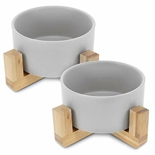 Navaris Ceramiczne podwyższone miski dla kotów - podwójna miska na kar - obrazek 4