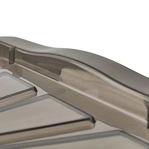 keeeper Pokrywa do pudełka do przechowywania Franz, 35 x 27 cm, do wielopoziomowego pudełka M, Franziska, przezroczysta, kryształowa szara - obrazek 4