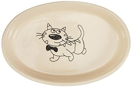 Nobby 73637 Owalana Miska Ceramiczna dla Kotów, 17 x 11 x 2.5 cm, Krem - obrazek 4