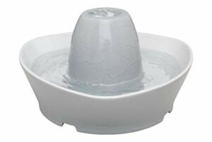 PetSafe Ceramiczna fontanna do picia Streamside, odpowiednia dla kotów i małych psów, cicha praca, pojemność 1,8 l