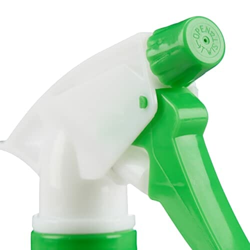 Relaxdays Butelka z rozpylaczem, zestaw 3 sztuk, regulowana dysza, 1 litr, ze skalą, tworzywo sztuczne, rozpylacz kwiatów, biało-zielony, 3 sztuki - obrazek 3