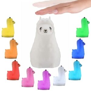 Pauleen 48235 Night Alpaca lampka nocna dla dzieci z akumulatorem, lampa LED do pokoju dziecięcego, ze zmianą koloru, z silikonu niezawierającego BPA