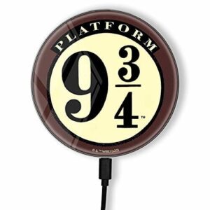 ERT GROUP Oryginalna i oficjalnie licencjonowana przez Harry Potter ładowarka indukcyjna, wzór Harry Potter 037, szklana bezprzewodowa stacja ładująca, kabel Micro USB 1 metr 10W