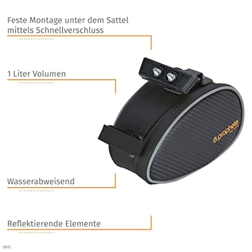 Prophete Torba rowerowa, torba na siodło, pojemność 1 l, montaż pod si - obrazek 3