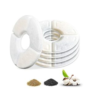 VIKSAUN 5 szt. filtrów do fontanny dla kotów, filtrów do fontanny wodnej, zamienne wkłady filtrujące dla zwierząt domowych, filtry do fontann kwiatowych, przezroczyste filtry zamienne do automatycznego dozownika wody