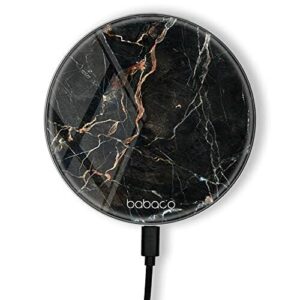 ERT GROUP Oryginalna i oficjalnie licencjonowana przez Babaco ładowarka indukcyjna, wzór Abstrakt 005, szklana bezprzewodowa stacja ładująca, kabel Micro USB 1 metr 10W