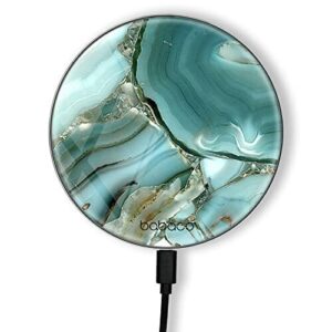 ERT GROUP Oryginalna i oficjalnie licencjonowana przez Babaco ładowarka indukcyjna, wzór Abstrakt 003, szklana bezprzewodowa stacja ładująca, kabel Micro USB 1 metr 10W
