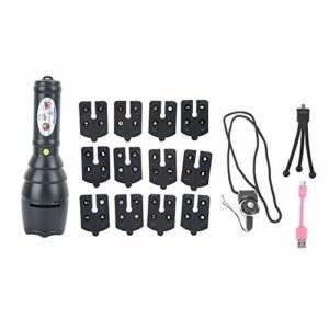 Raguso Lampa projekcyjna LED muzyka ręka projektor światła z 12 wzorami na imprezę, Boże Narodzenie, Halloween (czarna)