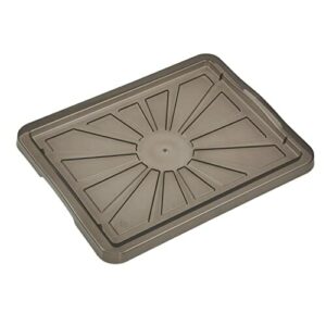 keeeper Pokrywa do pudełka do przechowywania Franz, 35 x 27 cm, do wielopoziomowego pudełka M, Franziska, przezroczysta, kryształowa szara