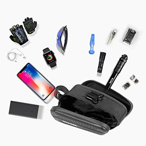 XPhonew torba na siodełko rowerowe, wodoodporna torba na siodełko rowerowe na siodełko na koturnie torba do przechowywania sakwa górska droga MTB rower torba na siodełko rowerowe narzędzie do naprawy roweru kieszonkowa torba na rower z odblaskowym paskiem - obrazek 9