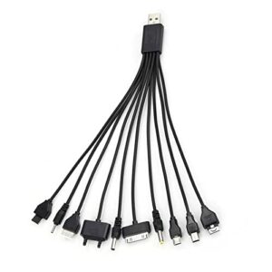 Stacja ładująca USB 10 w 1 wielofunkcyjny kabel do przesyłania danych USB uniwersalna ładowarka kablowa z wieloma pinami przejściówka do kabla USB kabel do transmisji danych przewód do laptopa PC do b