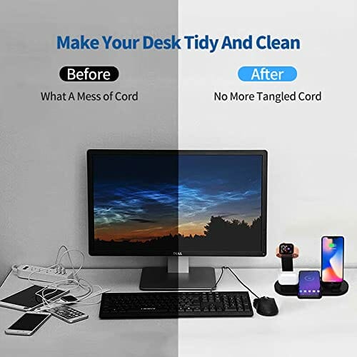 Bezprzewodowa stacja ładująca 3 w 1, bezprzewodowa stacja ładująca do telefonów iPhone 14/13/12/11 Pro Max/X/Xs Max/8/8 Plus/Samsung, iWatch Series 7/6/5/SE/4/3/2, AirPods 3/2/pro - obrazek 6