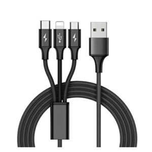 Stacja ładująca USB Szybki kabel ładujący USB Uniwersalna wielofunkcyjna ładowarka do telefonów komórkowych 3 w 1 do smartfonów, tabletów do biura, szkoły i domu (Color : B, Size : 1)