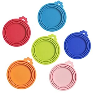 6 sztuk pokrywek na karmę dla psów, kotów, pokrywki dla psów, karmy dla kotów, do przechowywania żywności i kotów (6 kolorów)