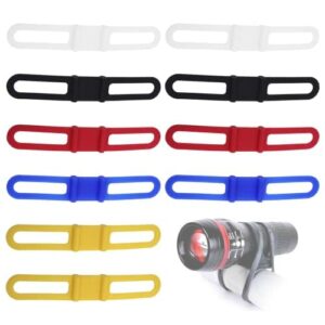 10 sztuk uniwersalnych gumowych pierścieni do roweru, uchwyt na rower, pasek silikonowy, opaska mocująca, opaska uniwersalna, do jazdy na rowerze, rowerze, silikonowa, pasek stały, opaska na latarkę, uchwyt, 5 kolorów