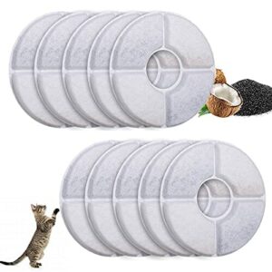 Filtr wymienny do fontanny, filtr wymienny Cat Fountain z żywicą i węglem aktywnym (8 opakowaniów)