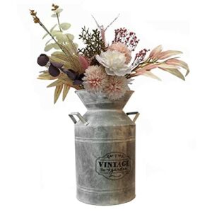 Koopman Dekoracyjny dzbanek na mleko Vintage Garden Ø 21 x wys. 37 cm cynk szary - blaszany dzbanek konewka dekoracyjna dekoracja stołu