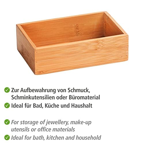Wenko Terra Bambusowy organizer z 3 przegródkami, pudełko do przechowy - obrazek 5
