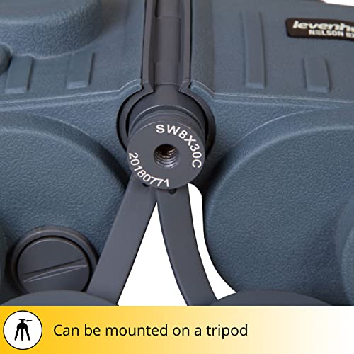 Wodoszczelna lornetka morska Levenhuk Nelson 8x30 z układem optycznym ze szkła BaK-4 z powłoką - obrazek 3