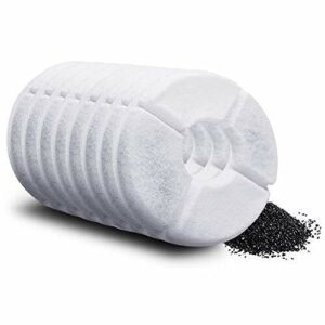 WDEC 8 szt Filtr do Fontanny do Picia dla Zwierząt, Biały, Zestaw Filtrów do Fontanny dla Kota, Zastępuje filtr z węglem aktywnym dla kotów, wody, do picia, fontanny, dozownik wody dla kotów i psów