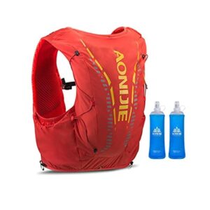 Win.Deeper 12 l plecak nawilżający plecak torba kamizelka miękka wodna bukłak piersiówka dla mężczyzn i kobiet piesze wędrówki bieganie maraton wyścig z 2 szt. 450 ml miękkie butelki