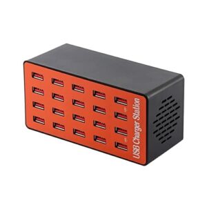 Stacja ładująca USB Ładowarka USB Stacja ładująca USB, stacja ładująca do wielu urządzeń Szybkie ładowanie z ekranem LCD Cyfrowy wyświetlacz do tabletów telefonicznych Smartfonów do biura, szkoły i do