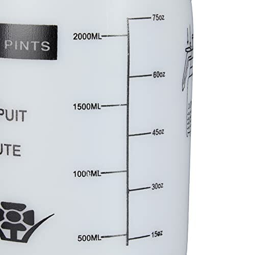 Relaxdays Butelka z rozpylaczem, regulowana mosiężna dysza, nawadnianie roślin, pestycydy, środek do czyszczenia, spryskiwacz 2 l, czarny, ok. 31 x 17 x 12,5 cm - obrazek 2