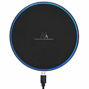 Maclean MCE250 Qi ładowarka indukcyjna stacja ładująca do urządzeń obsługujących technologię Qi Wireless Charger podkładka ładująca Fast Charge (czarna)