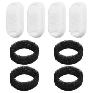 Filtr do fontanny dla kotów, filtr do fontanny dla zwierząt domowych, 4 sztuki filtrów węglowych i 4 sztuki filtrów piankowych dla kotów, fontanny do picia, kwadratowy