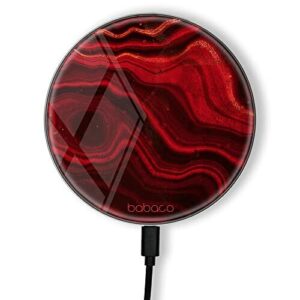 ERT GROUP Oryginalna i oficjalnie licencjonowana przez Babaco ładowarka indukcyjna, wzór Marble 012, szklana bezprzewodowa stacja ładująca, kabel Micro USB 1 metr 10W