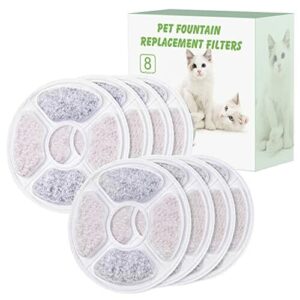 Filtry fontannowe do wody dla kota, 1,6 l, do fontann kwiatowych, 8 sz