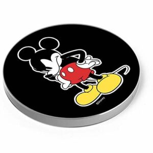 ERT GROUP Oryginalna i oficjalnie licencjonowana przez Disney ładowarka indukcyjna, wzór Mickey 001, szklana bezprzewodowa stacja ładująca, kabel Micro USB 1 metr 10W