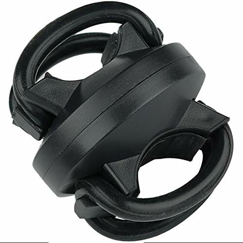 Uniwersalny uchwyt rowerowy obracany o 360° z małym pierścieniem podporowym do latarki, światła do roweru na szynie, obrotowy uchwyt na kierownicę rowerową, uchwyt na reflektor akumulatorowy