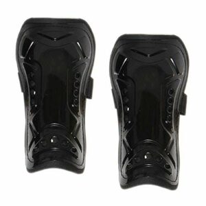 KongJies podkładki na golenie, perforowane dla dorosłych oddychające gry piłkarskie goleń osłona na golenie, czarne