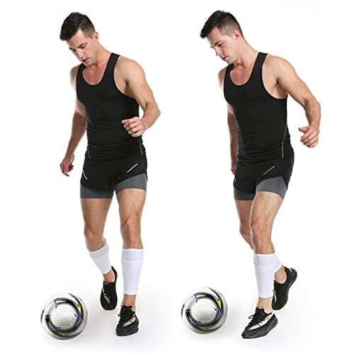 MILAIUN 2 pary ochraniaczy na golenie dla dorosłych i młodzieży, dla dzieci, z zoptymalizowaną kieszenią wsuwaną – skarpety piłkarskie, bandaże łydkowe, getry kompresyjne, skarpety do biegania - obrazek 6