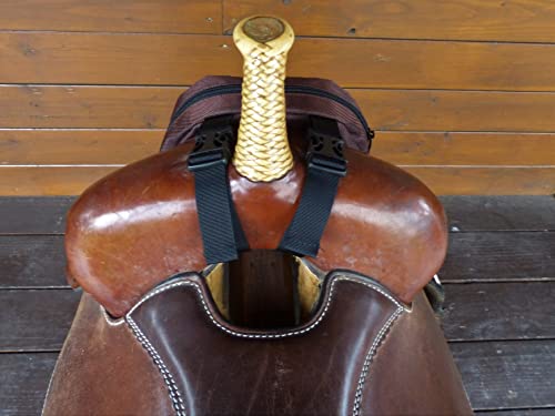 APPALERO Kieszonka na pommelu. Torba na siodło sakwa zachodnia brązowa - obrazek 2