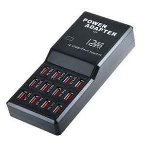 Stacja ładująca USB Wieloportowa stacja ładująca USB Hub 12 portów Ładowanie Inteligentna ładowarka ścienna Szybka stacja ładująca Urządzenie USB do biura, szkoły i domu