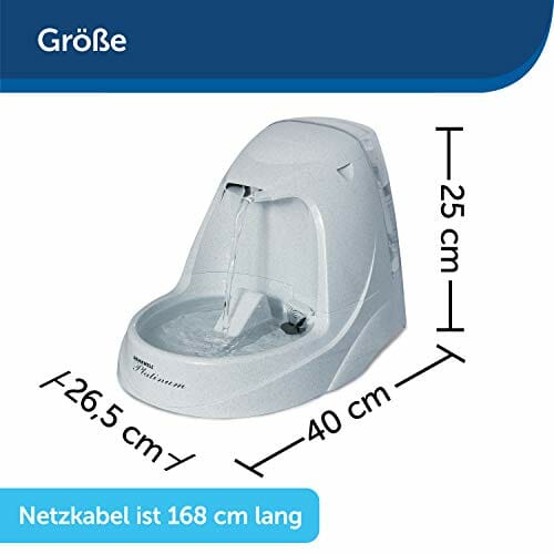 PetSafe - Fontanna wodna Drinkwell Platinum dla psów i kotów, 5 l, dozownik wody dla zwierząt domowych, regulowany przepływ, zatrzymuje zapachy i bakterie – łatwa do czyszczenia - obrazek 3