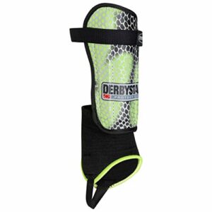 Derbystar Piłka nożna ochraniacze piszczeli Protect Flash, żółto-czarn