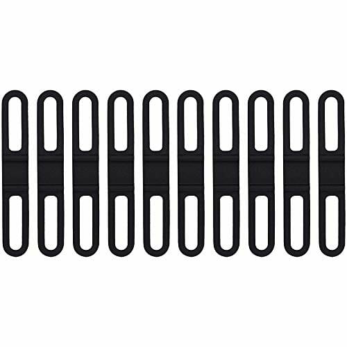 yyuezhi 10 szt. rower silikonowy pasek na kierownicę rowerową bandaże rowerowe mocowanie wiązana wstążka uchwyt kolarstwo latarka uchwyt taśma do wiązania do roweru roweru guma opaska bandaż akcesoria do jazdy nocnej