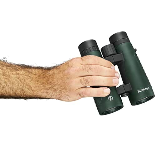 BUSHNELL - Lornetki obserwacyjne dla dorosłych - Wycieczka 10 x 42 - Ornitologia, turystyka, natura - Pokrowiec do przechowywania i pasek na szyję - Zielony i czarny - obrazek 2