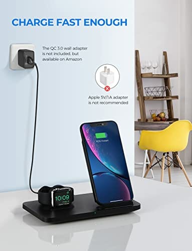 ANSTA Ładowarka indukcyjna Qi z certyfikatem 15 W Szybka ładowarka do iPhone 13/12 Mini/12 Pro - obrazek 3