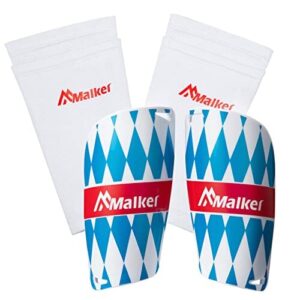 Malker Ochraniacze na golenie i piszczele, zestaw dla dorosłych i młodzieży, dzieci ze skarpetkami, Shin Guard i legginsami, torba z tworzywa sztucznego, wyposażenie do piłki nożnej, zapobieganie urazom