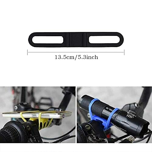yyuezhi 10 szt. rower silikonowy pasek na kierownicę rowerową bandaże rowerowe mocowanie wiązana wstążka uchwyt kolarstwo latarka uchwyt taśma do wiązania do roweru roweru guma opaska bandaż akcesoria do jazdy nocnej - obrazek 3