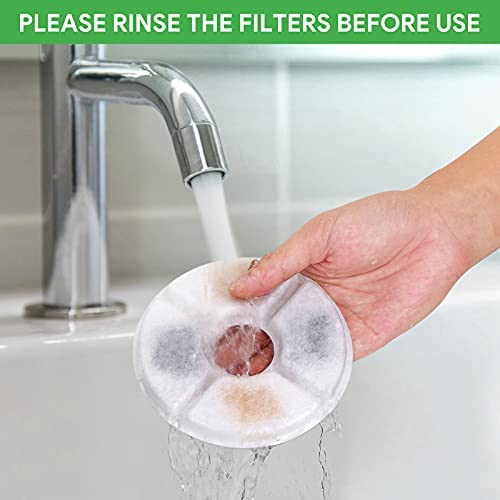 YOUTHINK Filtry fontanny do wody kota, 8 opakowań, zapasowe filtry fontanny dla zwierząt, z żywicą i aktywnym węglem, do automatycznego dozownika wody kwiatowej fontanny do picia - obrazek 7