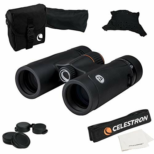 Celestron 71403 TrailSeeker ED 10 x 32 Roof Prism Binocular, Fully Bro