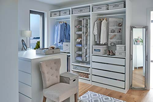 Zeller 14645 pudełko do przechowywania z pokrywką, paski, włóknina, ko - obrazek 2