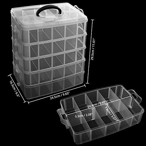 Belle Vous 5-Poziomowy Przezroczysty Plastikowy Pojemnik do Piętrowego - obrazek 7