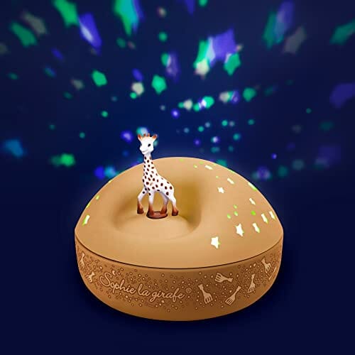 Trousselier - Sophie Żyrafa - lampka nocna - idealny prezent urodzinowy - projektor gwiazd z muzyką - obrotowa figurka - baterie w zestawie - obrazek 4